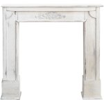 Mobili rebecca - rebecca mobili cadre decoratif encadrement cheminee bois gris shabby 100x105x21