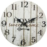 Mobili rebecca - rebecca mobili pendules horloge murales bois blanc shabby décor 33, 8x33, 8x4 Mobili rebecca - rebecca mobili pendules horloge murales bois blanc shabby décor 33, 8x33, 8x4