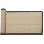 Mobili rebecca - rebecca mobili rideau de balcon d�flecteur de vent en poly�thyl�ne beige 95% d'ombre ...