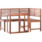 Mobilier de bistro 2 pcs bois d'acacia massif