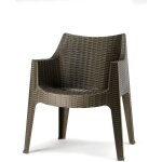 Scab design - mobiliers de jardin, chaise tisse design - maxima - deco bronze en plastique