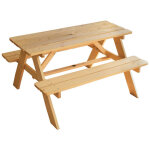 Mobilier de jardin - fun house - table pique - nique en bois h. 53 x l. 95 x p. 100 cm - montage facile ...
