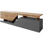 Mobilier1 - meuble tv comfivo daldune 100, anthracite + chne wotan, le nombre de portes: 0, nombre de ...