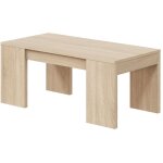 Mobimarket - kit table basse avec plateau relevable en agglome're' me'lamine' et espace de rangement ...