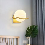 Moderne applique boule murale verre abat - jour boule blanche lampe de mur metal spots muraux int�rieur ...