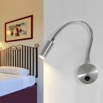 Moderne argent tube flexible bras led applique murale �clairage int�rieur chevet lecture �tude peinture ...