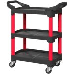 Modfu - servante d'atelier servante  outils  trois niveaux charge maximale 68 kg rouge + noir