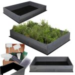 Modo24 carr� potager zp06 sur�lev� en bois de pin massif pour jardin et terrasse, 18x120x100 cm, gris ...