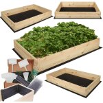 Modo24 carr� potager zp06 sur�lev� en bois de pin massif pour jardin et terrasse, 18x120x90 cm, naturel ...