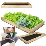 Modo24 carr� potager zp06 sur�lev� en bois de pin massif pour jardin et terrasse, 18x203x117 cm, naturel ...