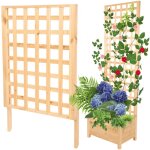 Modo24 rehausse pergola bois de pin pour jardini�re, module extension treillis ext�rieur plantes grimpantes, ...