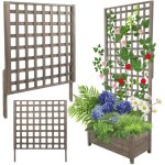 Modo24 rehausse pergola bois de pin pour jardini�re, module extension treillis ext�rieur plantes grimpantes, ...