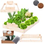 Modo24 zp09 carr� potager sur�lev� en escalier modulable, bois de pin, herbes / l�gumes, jardin / balcon, ...