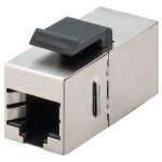Goobay - modul keystone rj45 coupleur / connecteur cat 6, stp, largeur 15, 9 mm, 2x prises femelles rj45 ...