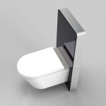 Bernstein - module sanitaire wc suspendu 805s pour cuvette wc avec dclencheur de chasse tactile - verre ...