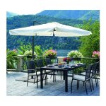 Parasol rectangulaire 3x2 mètres avec structure en aluminium gris anthracite et bâche écrue - bracciano ... Parasol rectangulaire 3x2 mètres avec structure en aluminium gris anthracite et bâche écrue - bracciano ...