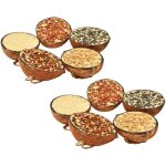 Moitiés de noix de coco de nourriture d'oiseaux 10 pcs 290 g vidaxl Moitiés de noix de coco de nourriture d'oiseaux 10 pcs 290 g vidaxl