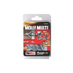 Molly - chevilles m�tal multi 4x37 + vis agglo blister de 10