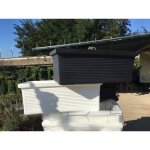 Monacis - jardini�re rectangulaire en r�sine milleraiese 100cm - couleur : terracotta - colore: antracite ...