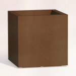 Monacis - pot de fleurs carr en rsine h 40 mod. cube 40x40 cm bronze