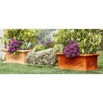 Pot de fleurs en monacis polymer terracotta festoon cm. 80 (80x40x34h)