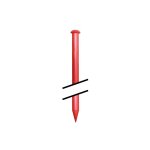 Piquet d'implantation mtallique peint rouge 1, 50 ml