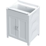 Mongardi - kit e'vier en re'sine antiacide cm60x50x84h armoire blanche 2 portes exte'rieures inte'rieures ...