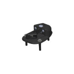 Monin ? butoir bloc portail � visser ? noir ? �paisseur max 57 mm ? verrouillage automatique au pied ...