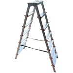 Monmobilierdesign - mtra escabeau double marchepied en aluminium 7 marches