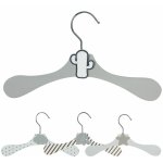 Lot de 10 cintres en bois 28 cm pour b�b�, enfant avec crochet pivotant - cintre gris et cactus blanc ...