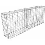 Monster - shop - lot de 2 paniers de gabions argent�s en acier galvanis� pour projets d'am�nagement ext�rieur, ...