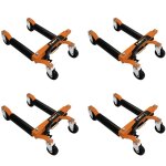 Lot de 4 patins hydrauliques pour roues de véhicules crics chariot levage jusqu'à 30, 5 cm supporte pneus ... Lot de 4 patins hydrauliques pour roues de véhicules crics chariot levage jusqu'à 30, 5 cm supporte pneus ...
