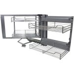 Monster shop - kukoo ? 4 paniers coulissants d'angle c�t� droit en m�tal pour placard ou cabinet de cuisine ...