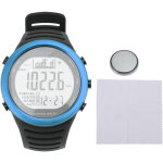 Montre barom�tre etanche avec altim�tre, thermom�tre et r�tro�clairage - bleu pour p�che et activit�s ...