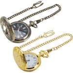 Montre � gousset homme vintage, lot de 2 montres de poche avec cha�ne, montres de poche et goussets pour ...