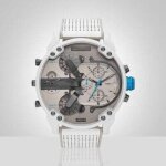 Montre homme double machine, montre � quartz montre en acier inoxydable avec calendrier