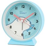 Montre - rveil analogique bleue avec lumire pour enfants en voyage