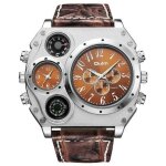 Montre ronde cool avec thermom�tre et double cadran horaire