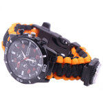 Montre de survie pour camping en plein air bracelet multifonctionnel boussole corde sifflet bracelet ...