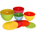 Monzana lot de 4 saladiers avec couvercles color bols de conservation empilable accessoire cuisine 4 ...
