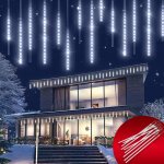 Monzana ? guirlande lumineuse d'ext�rieur 8, 6 m 480 led effet pluie stalactite ip44 ? blanc ? pour embellir ...