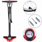 Pompe � air haute pression avec manom�tre 7 bars pompe � pied v�lo embout gonflage universel polyvalente ...