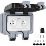 Moonstars - prise extrieure tanche monobloc ip66 tanche extrieure (prise double avec interrupteur ...
