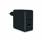 Chargeur secteur 2 usb (usb - c 30w + usb - a 12w) - noir