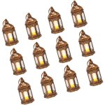 Mophorn lot de 12 lanternes �lectriques � bougie, lanternes d�coratives led vintage sans flamme � suspendre, ...