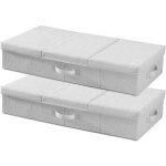 Mophorn lot de 2 sacs de rangement sous lit 48 l, organisateurs de chaussures 80, 5x40, 5x15, 5 cm, bo�tes ...