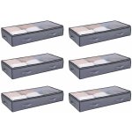 Mophorn lot de 6 sacs de rangement sous lit 90 l avec couvercles transparents, id�al pour v�tements, ...