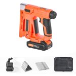 Mophorn agrafeuse cloueuse �lectrique 2 - en - 1, cloueur calibre 18, 15 mm, avec 1000 clous et 1000 ...