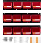 Mophorn bac � bec mural 12 pcs avec bacs de rangement empilables et rails m�talliques, bo�tes en plastique ...