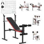 Mophorn - banc de musculation, 600 lb, multifonctionnel, rglable, banc de musculation plat, banc utilitaire ...